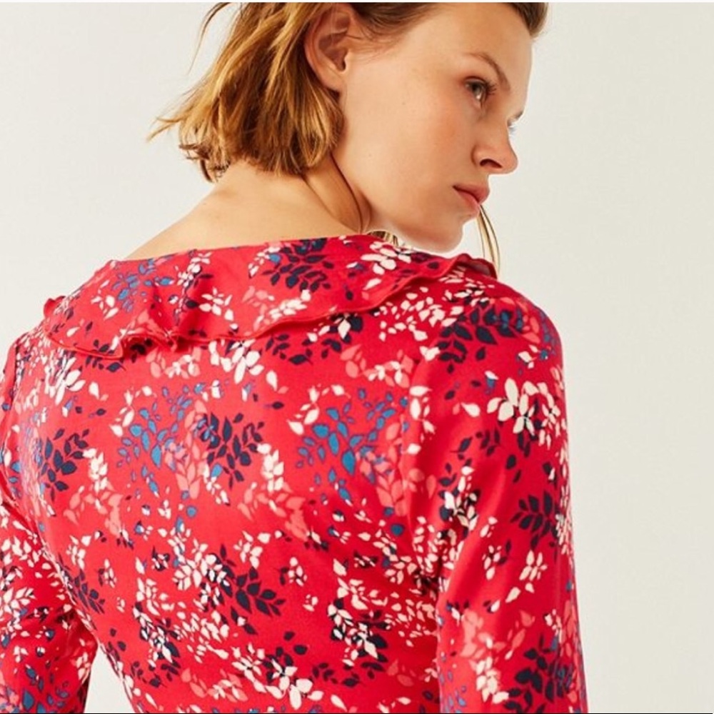 • SOLD • Urban Outfitters Floral Wrap Mini Dress - Picture 3 of 8